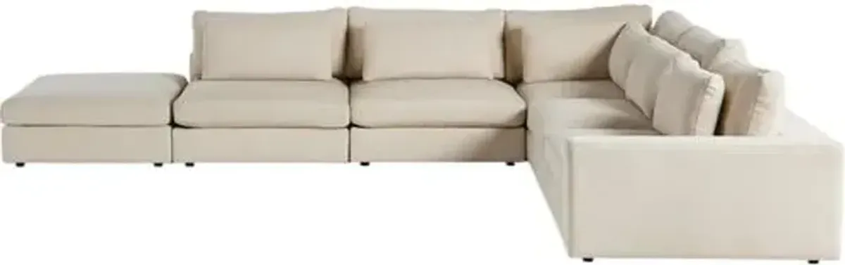 Tyson 5-Piece Sectional - Clairmont Ivory