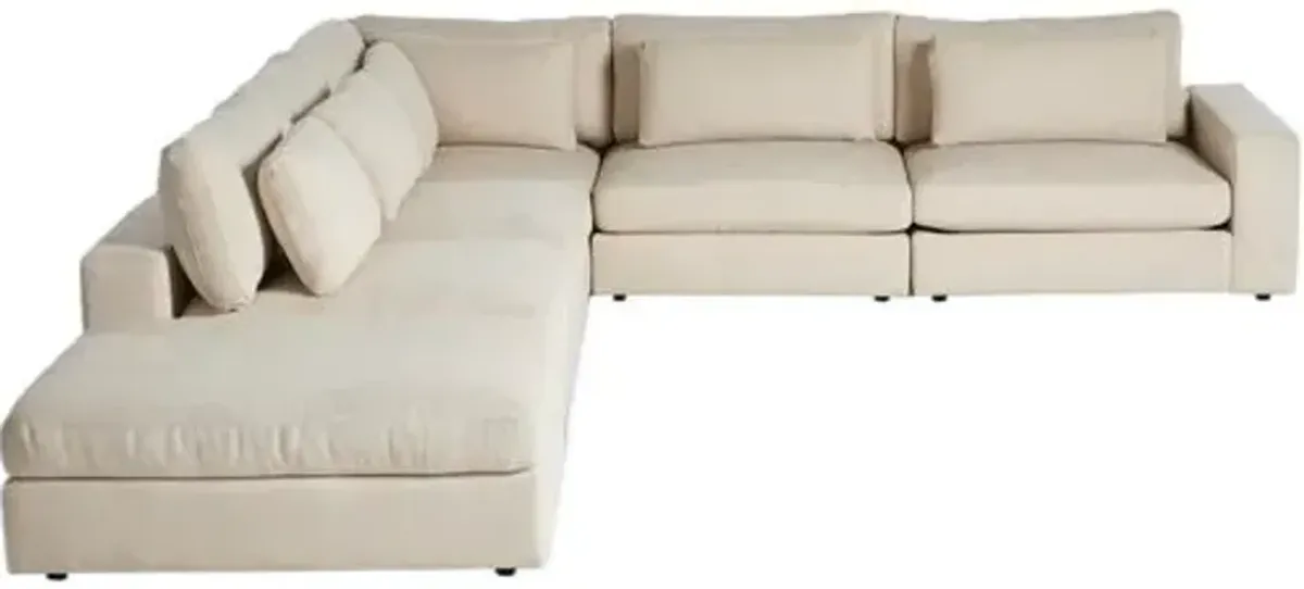 Tyson 5-Piece Sectional - Clairmont Ivory