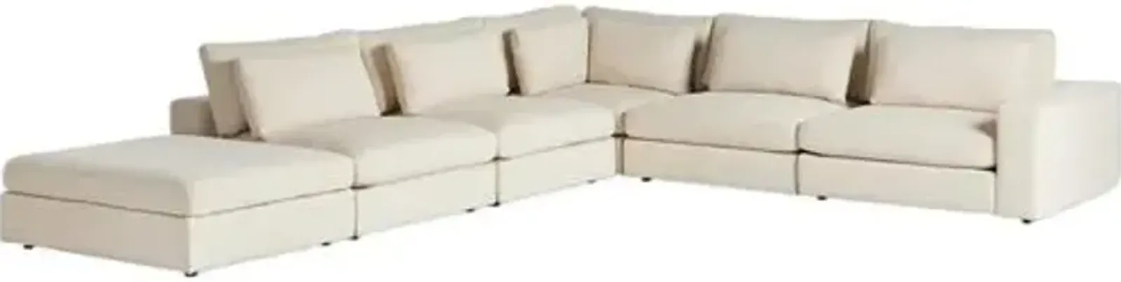 Tyson 5-Piece Sectional - Clairmont Ivory