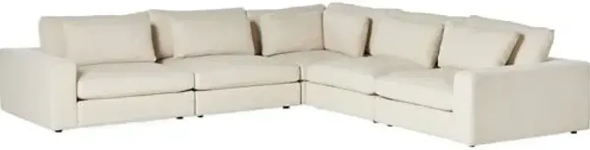 Tyson 5-Piece Sectional - Clairmont Ivory