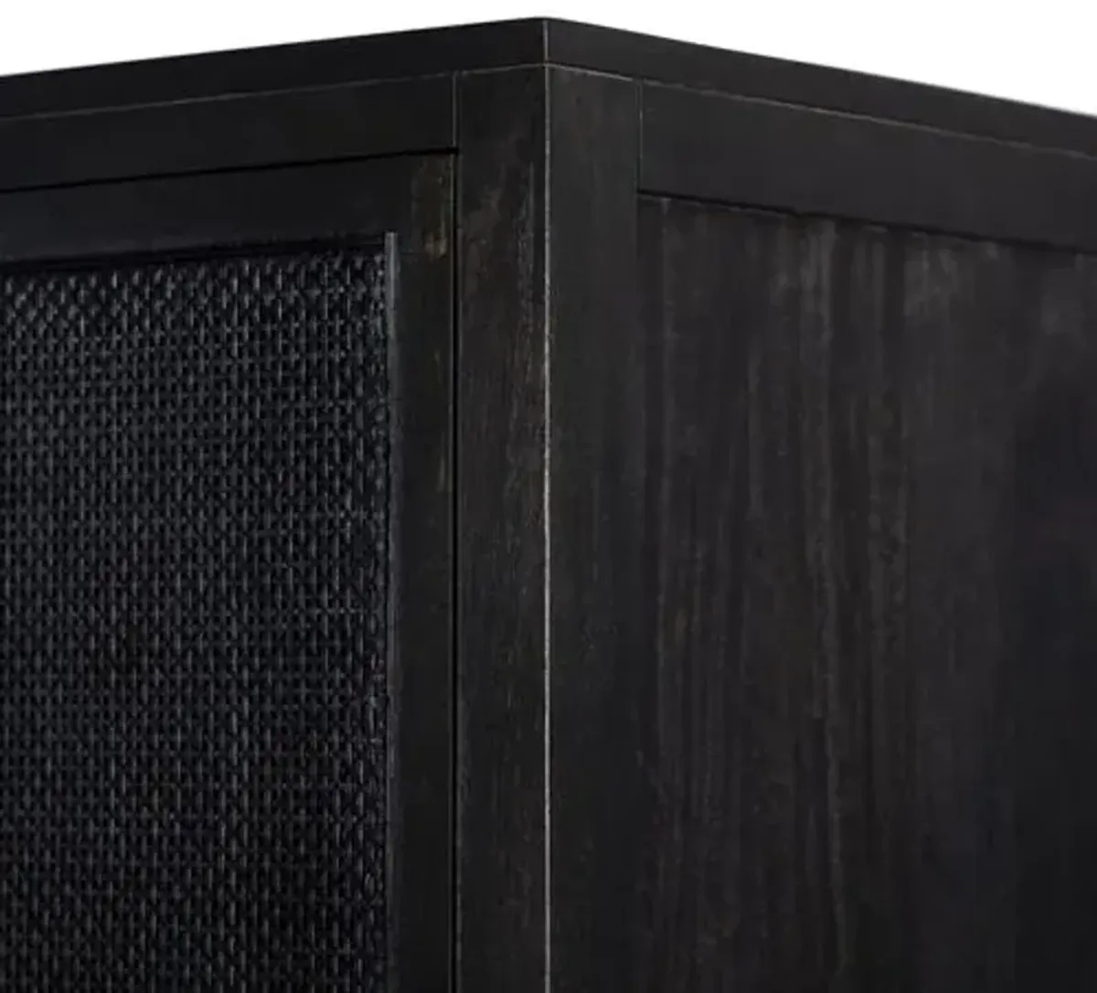 Thiago Cabinet - Black Natural Cane