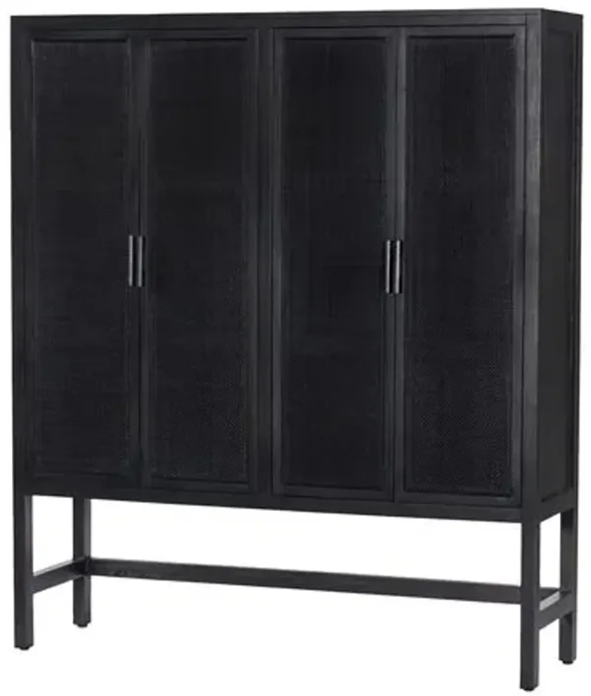 Thiago Cabinet - Black Natural Cane