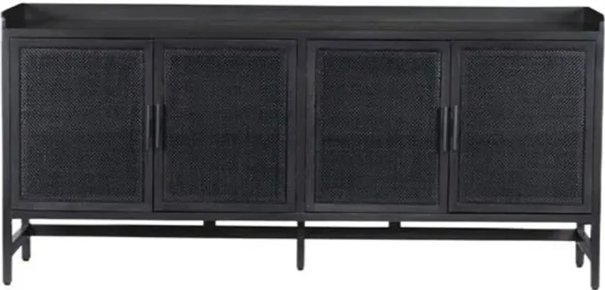 Thiago Sideboard - Black Natural Cane