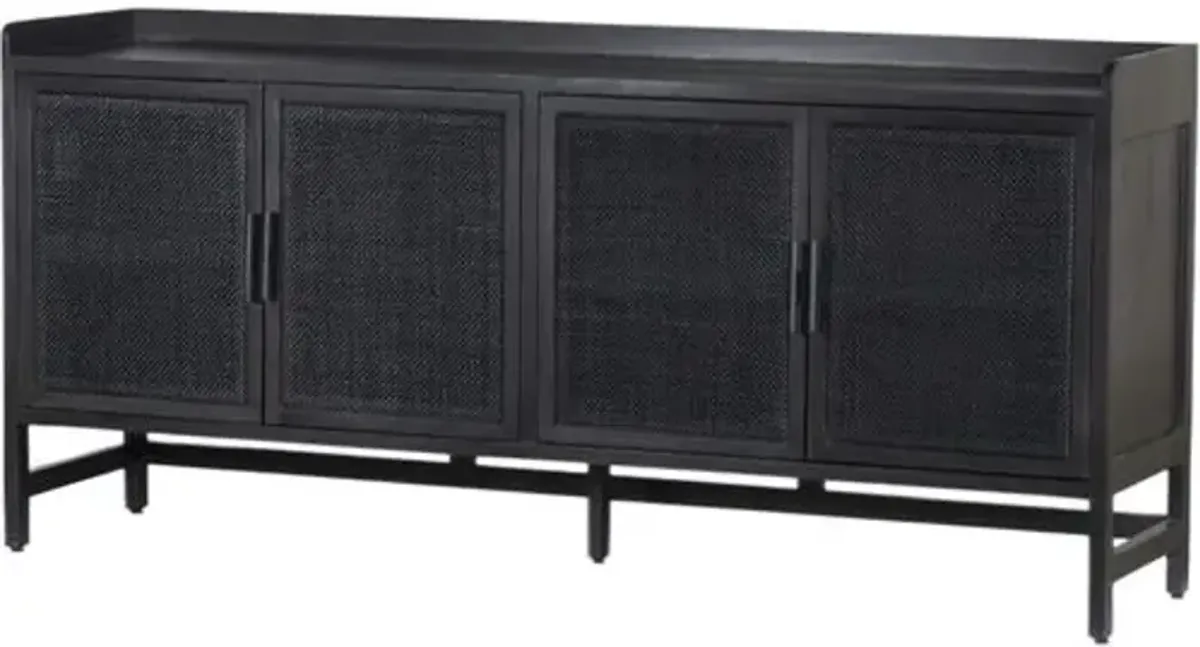 Thiago Sideboard - Black Natural Cane