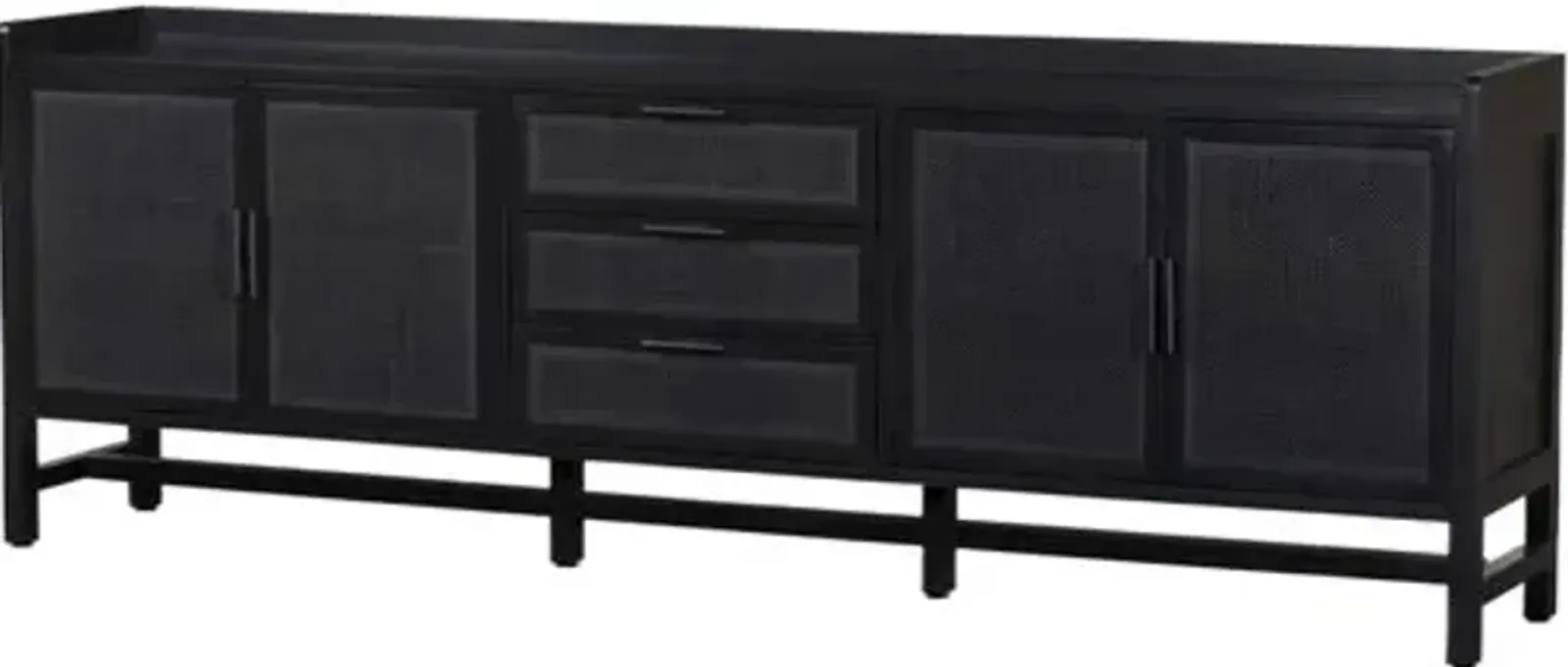 Thiago Sideboard - Black Natural Cane