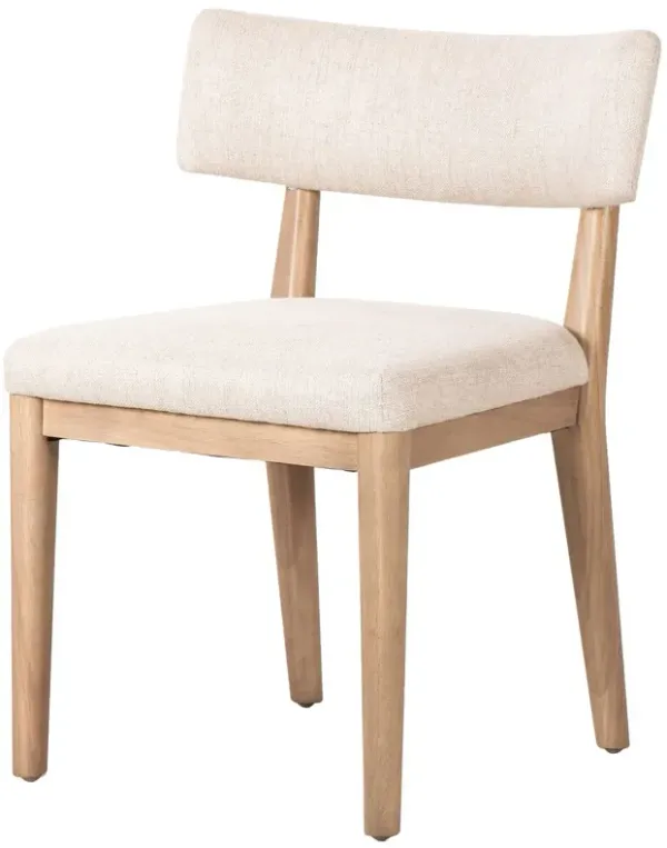 Theodora Linen Dining Chair - Ivory