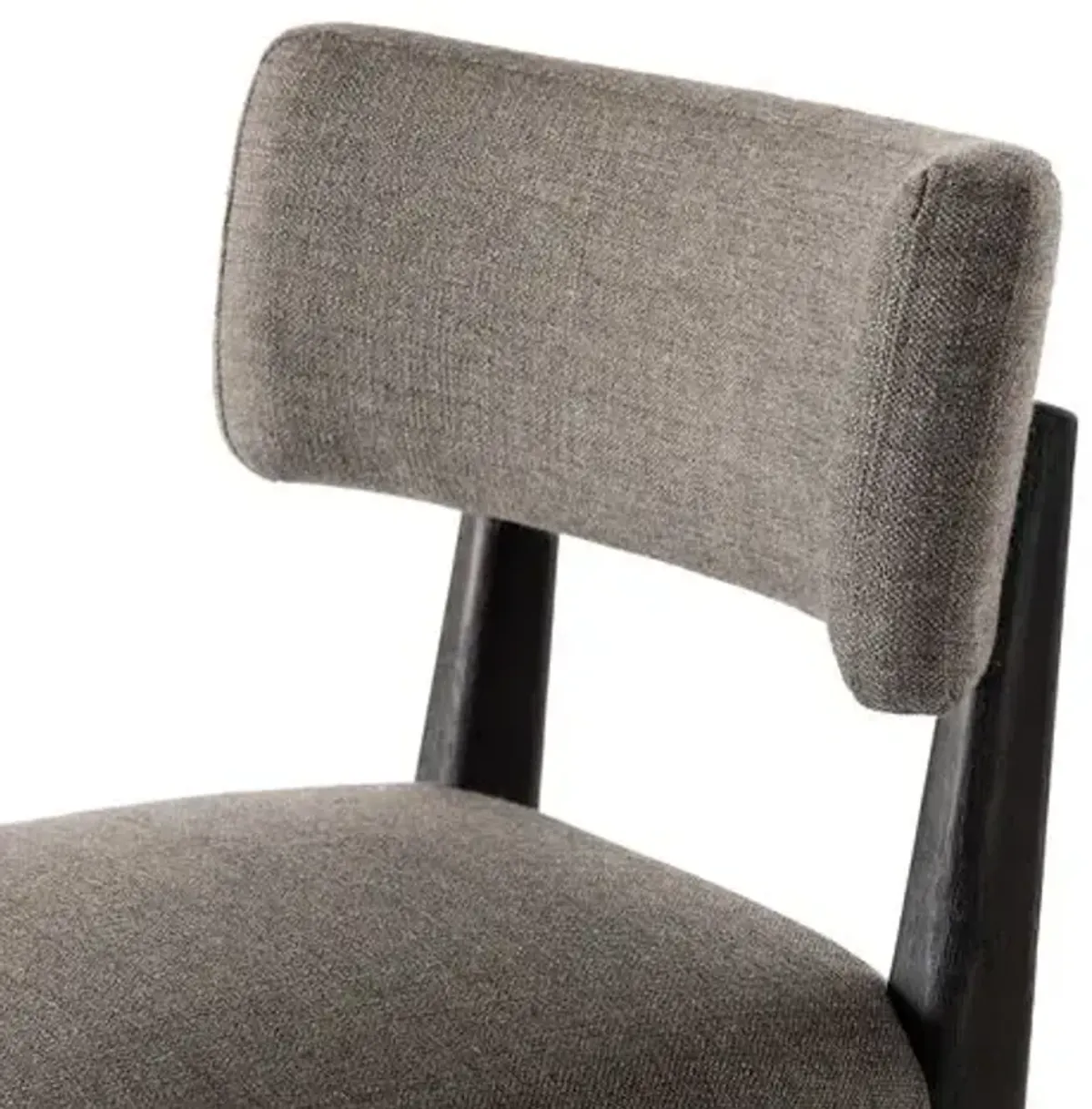 Theodora Linen Swivel Bar Stool - Gray