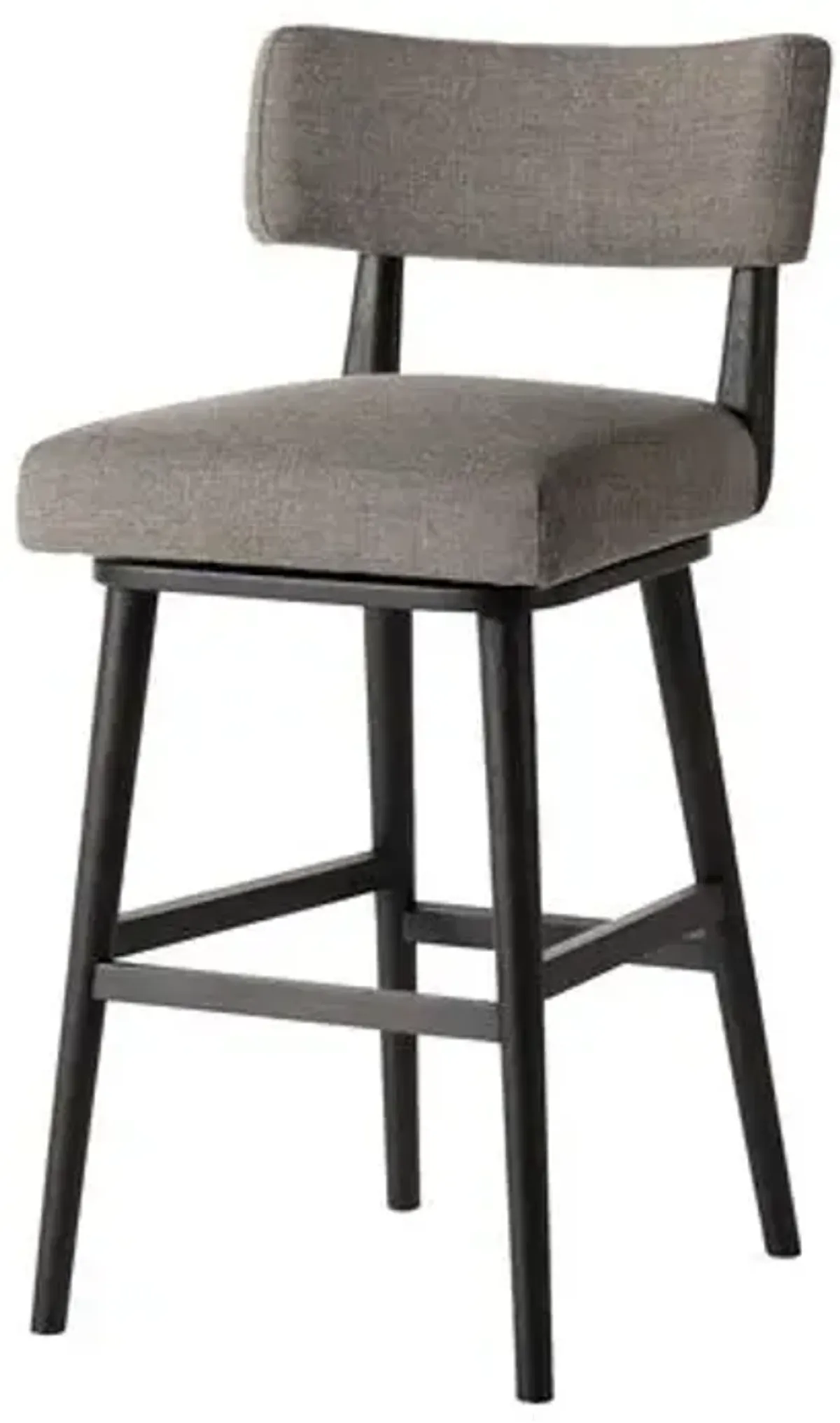 Theodora Linen Swivel Bar Stool - Gray