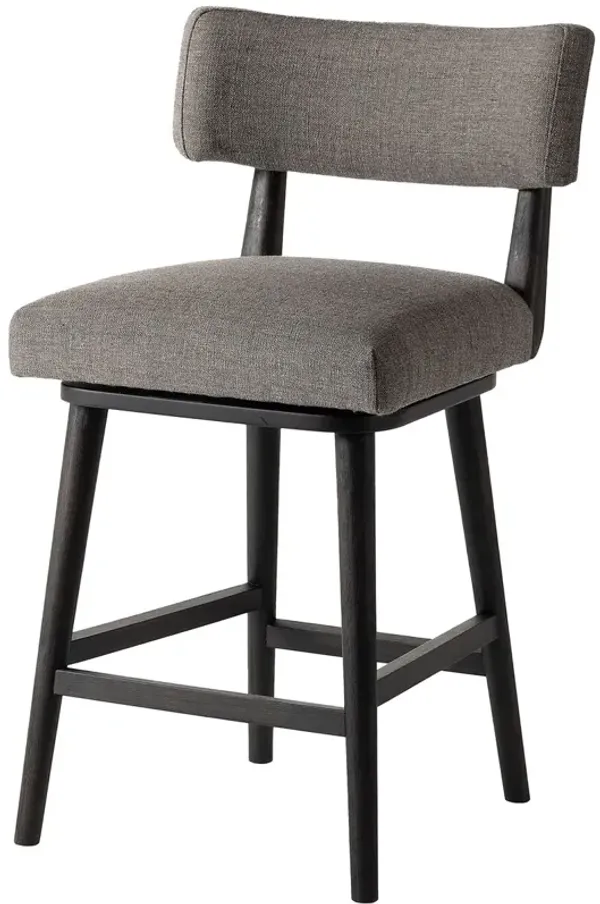 Theodora Linen Swivel Counter Stool