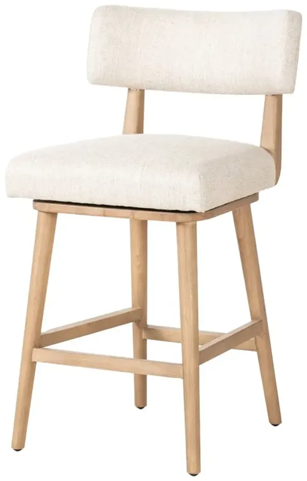 Theodora Linen Swivel Counter Stool