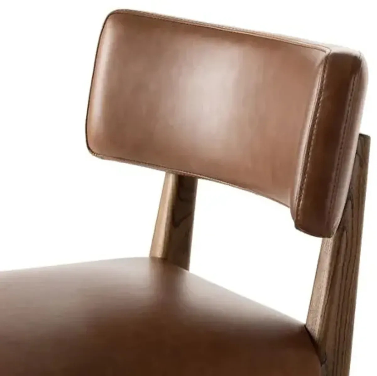 Theodora Leather Swivel Bar Stool - Sonoma Chestnut - Brown