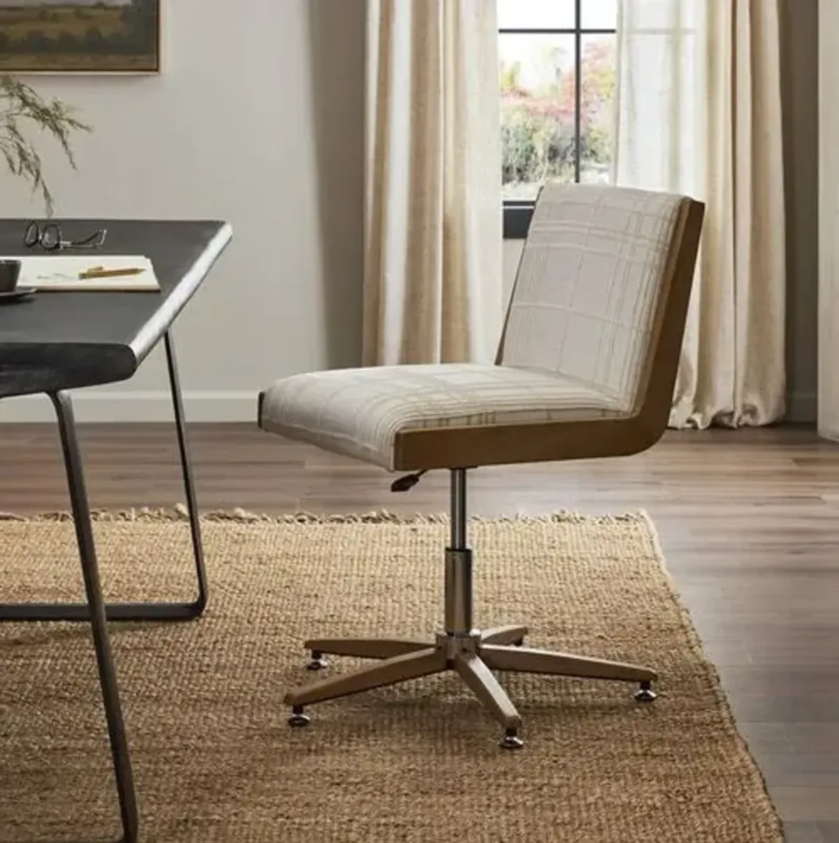 Theo Desk Chair - Sheffield Ivory Box Print