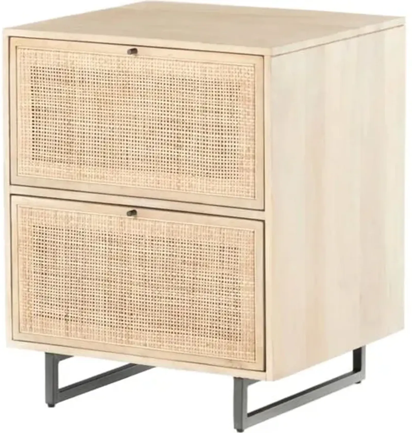 Tessa 2-Drawer Cane Cabinet - Natural Mango - Brown