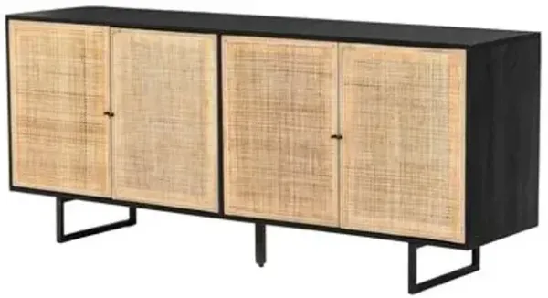 Tessa Cane Sideboard - Black