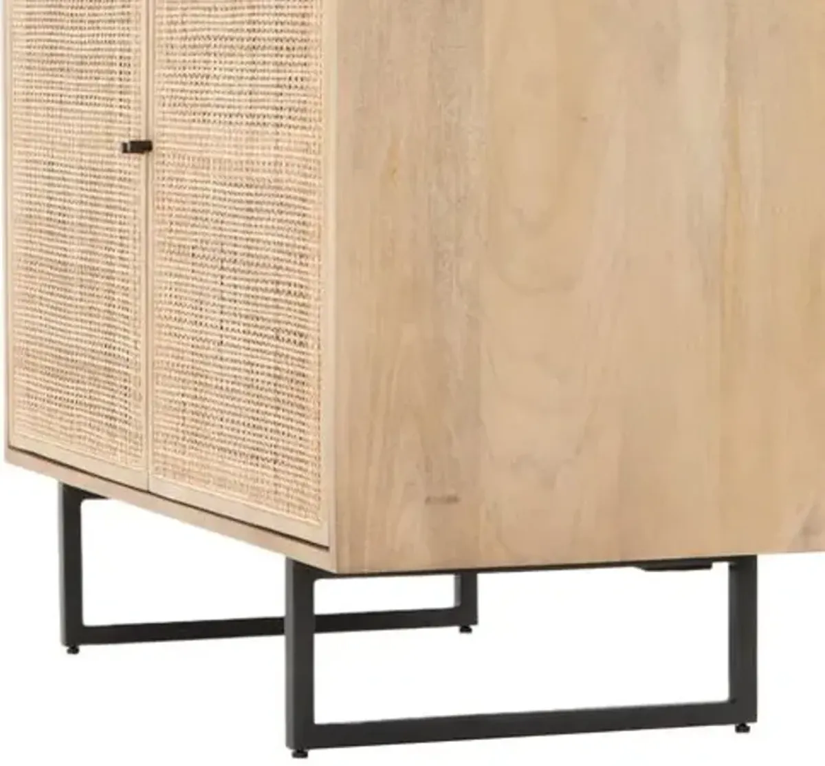 Tessa 2-Door Cane Cabinet - Natural Mango - Brown