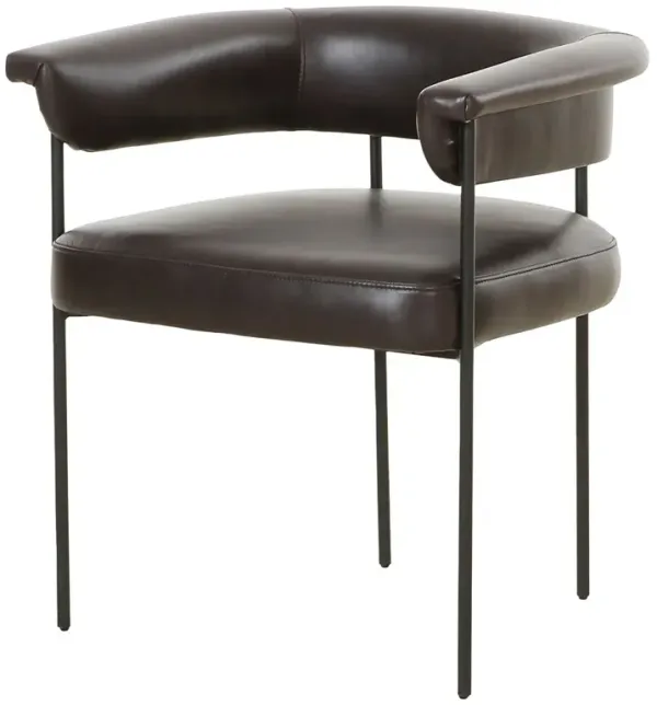 Tate Leather Dining Chair, Sonoma Black