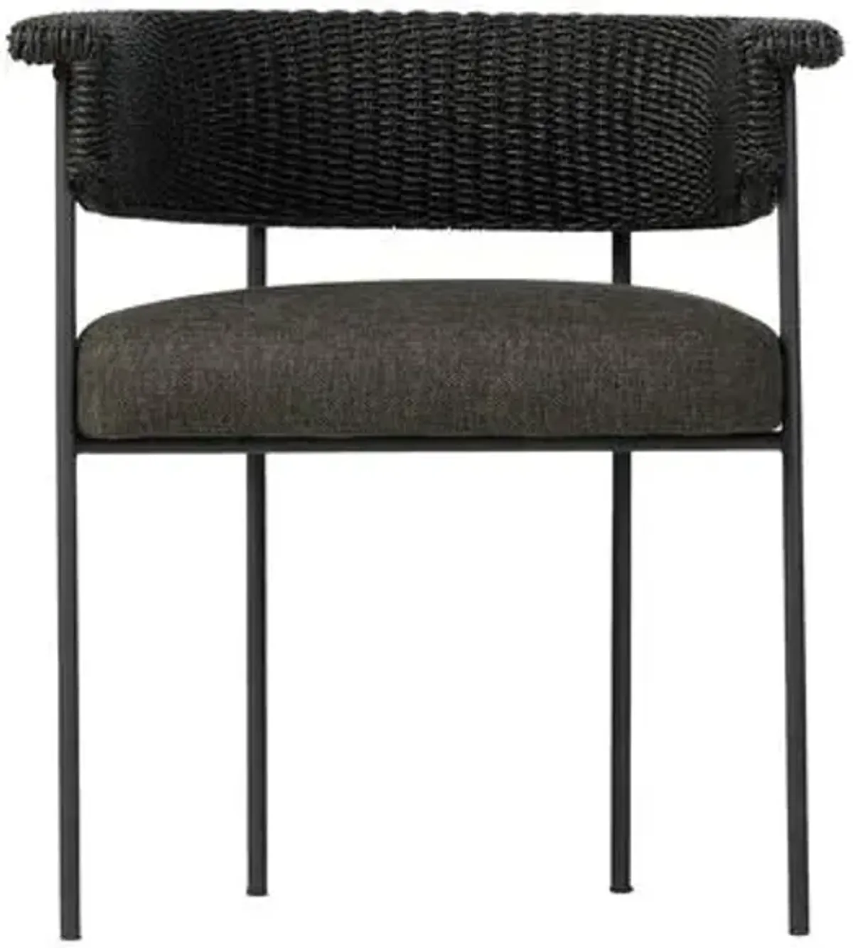 Tate Outdoor Dining Chair - Black