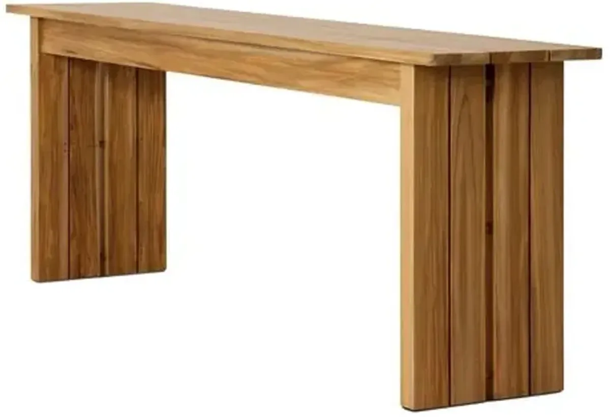 Sullivan Outdoor Console Table - Natural Teak - Brown