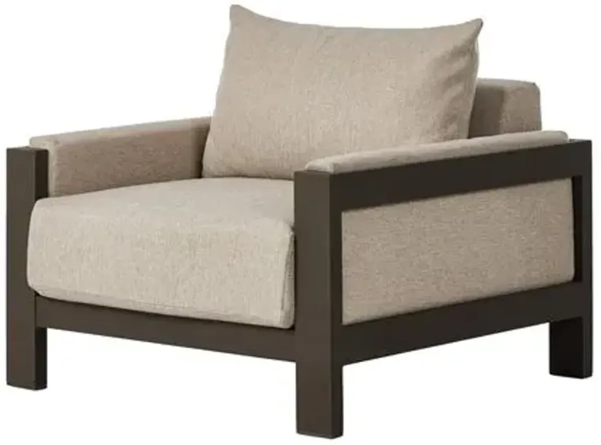 Tongass Outdoor Aluminum Lounge Chair - Concha Fog - Gray