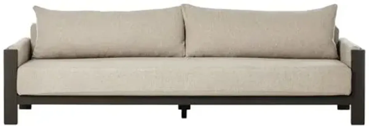 Tongass Outdoor Aluminum Sofa - Concha Fog