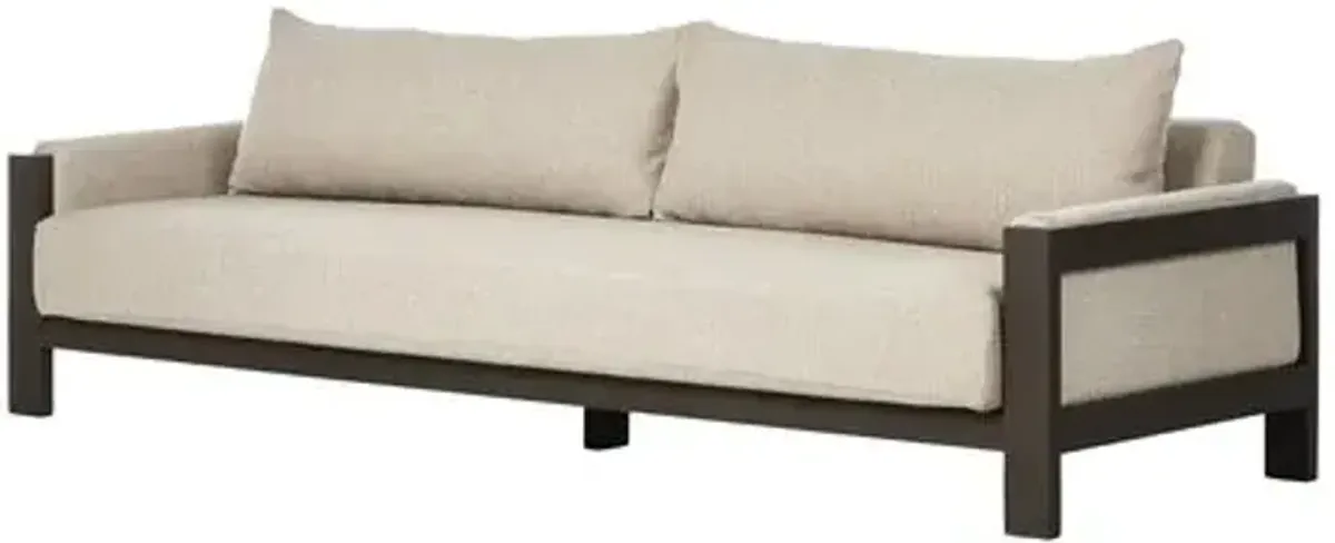 Sullivan Outdoor Aluminum Sofa - Concha Fog