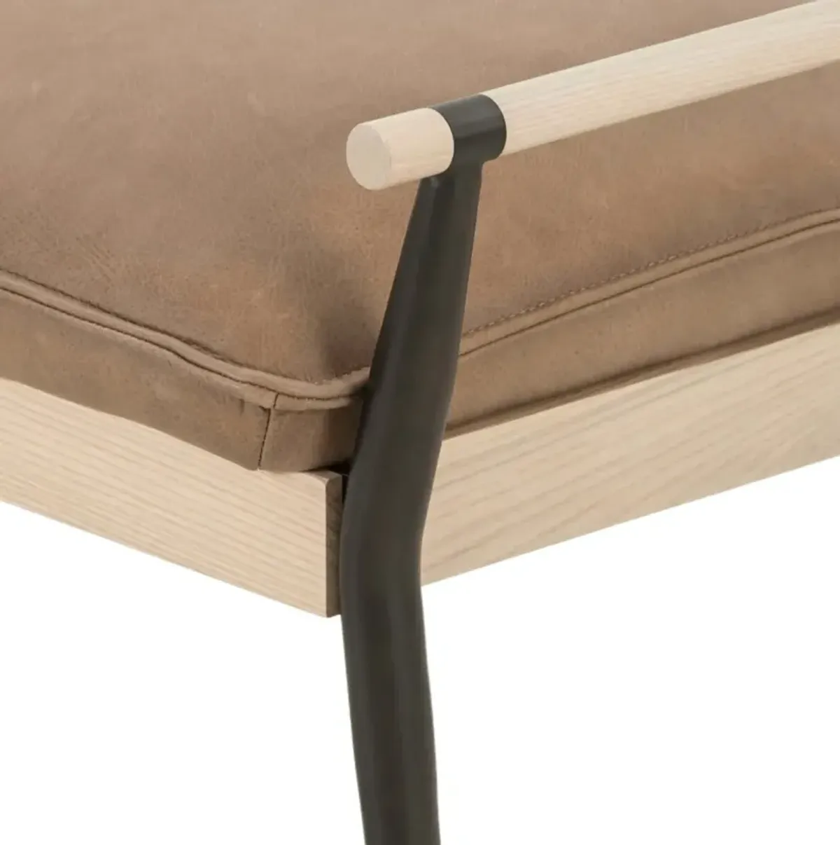 Sterling Leather Bench, Palermo Drift