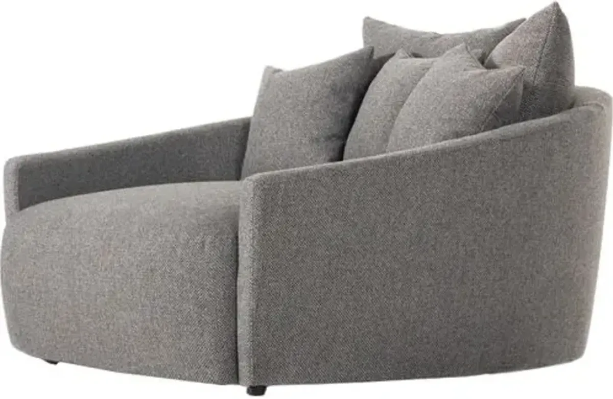 Kenna Media Lounger - Gray