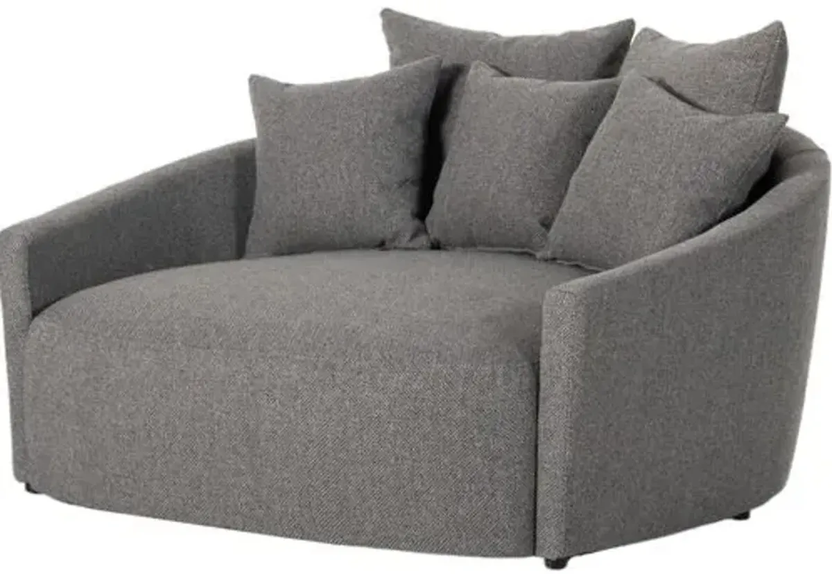 Kenna Media Lounger - Gray