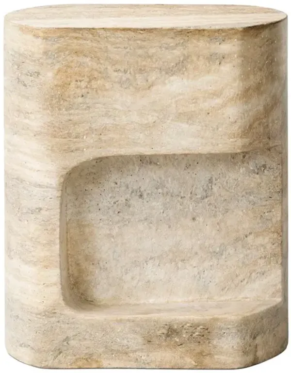 Sloane Concrete End Table, Sandy Grey