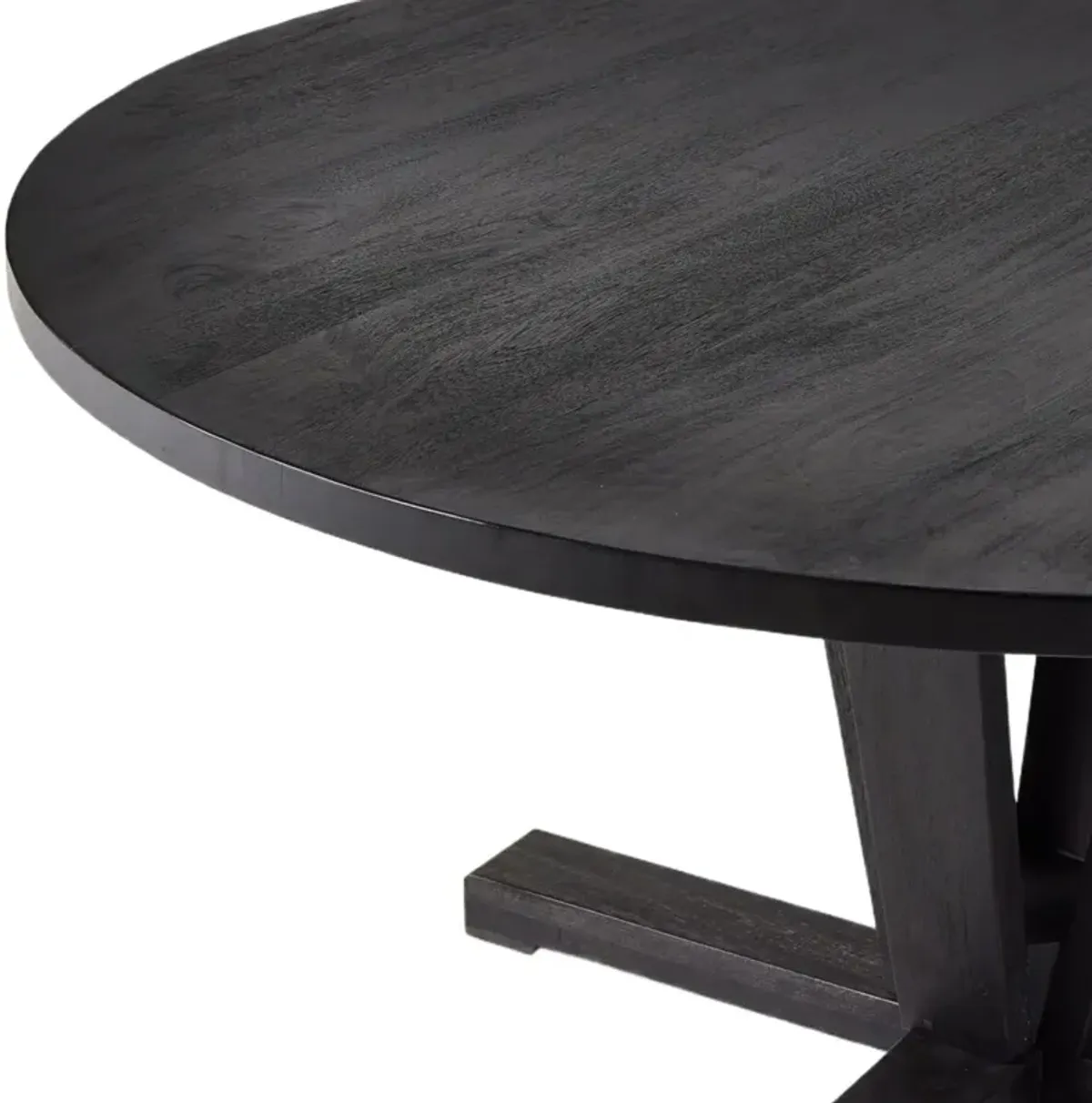 Kirk Round Dining Table - Flint Black