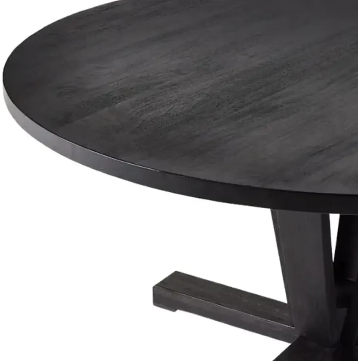 Silas Round Dining Table - Flint Black