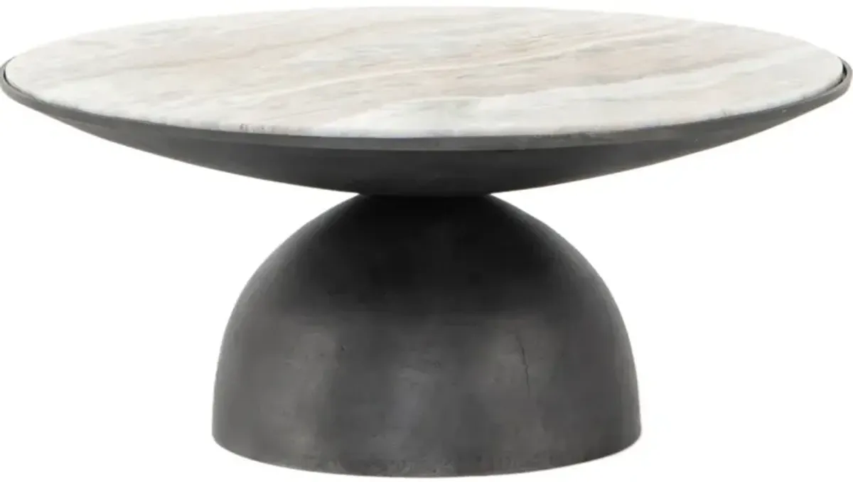 Sawyer Marble Coffee Table - Brown