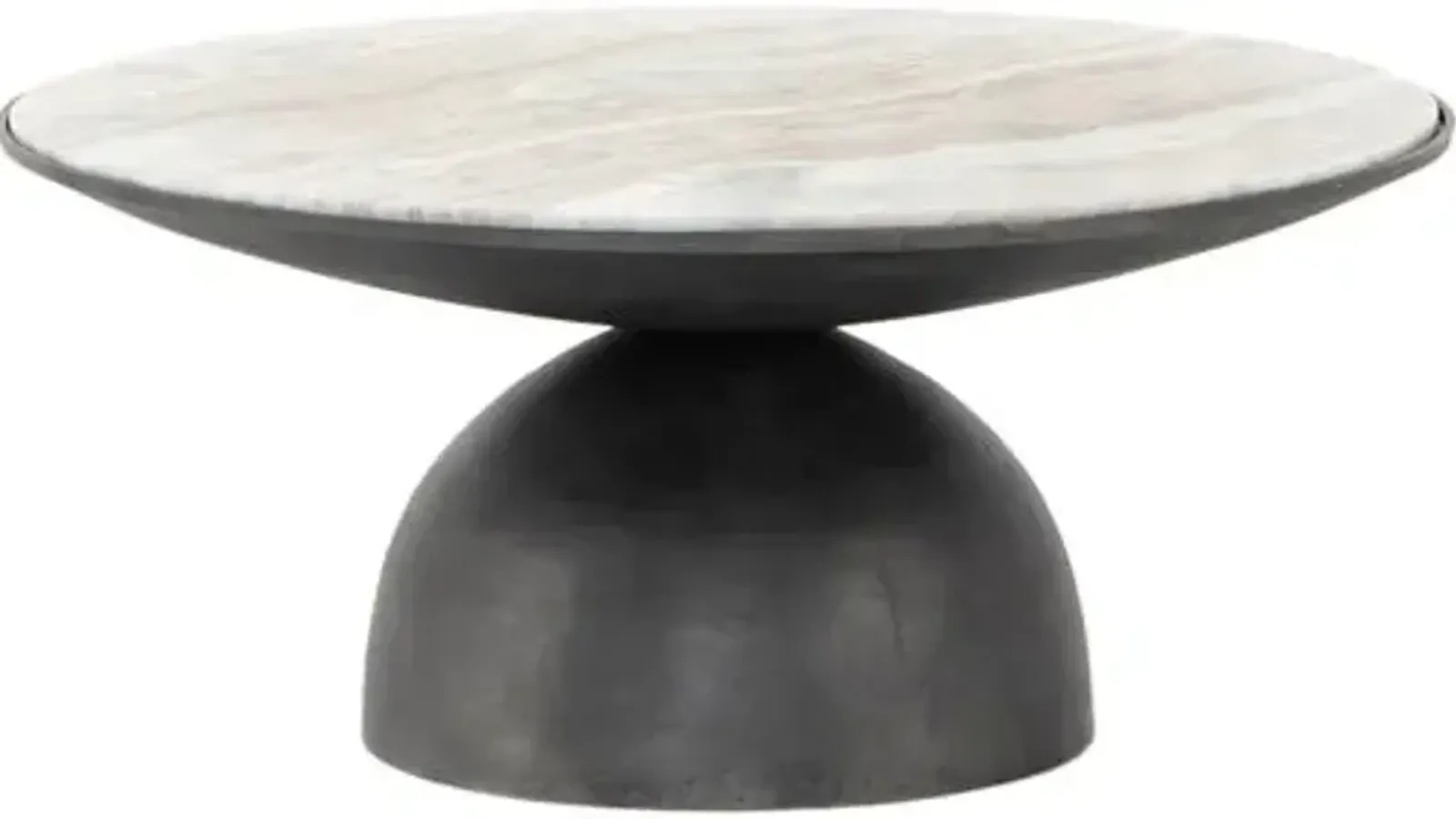 Sawyer Marble Coffee Table - Brown