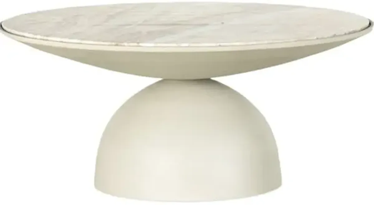 Sawyer Marble Coffee Table - Beige