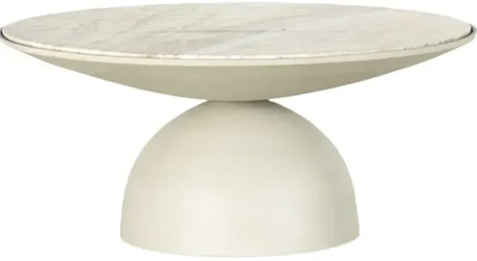 Sawyer Marble Coffee Table - Beige