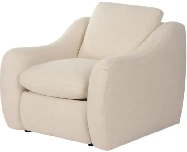 Santino Linen Power Recliner, Antigo Natural