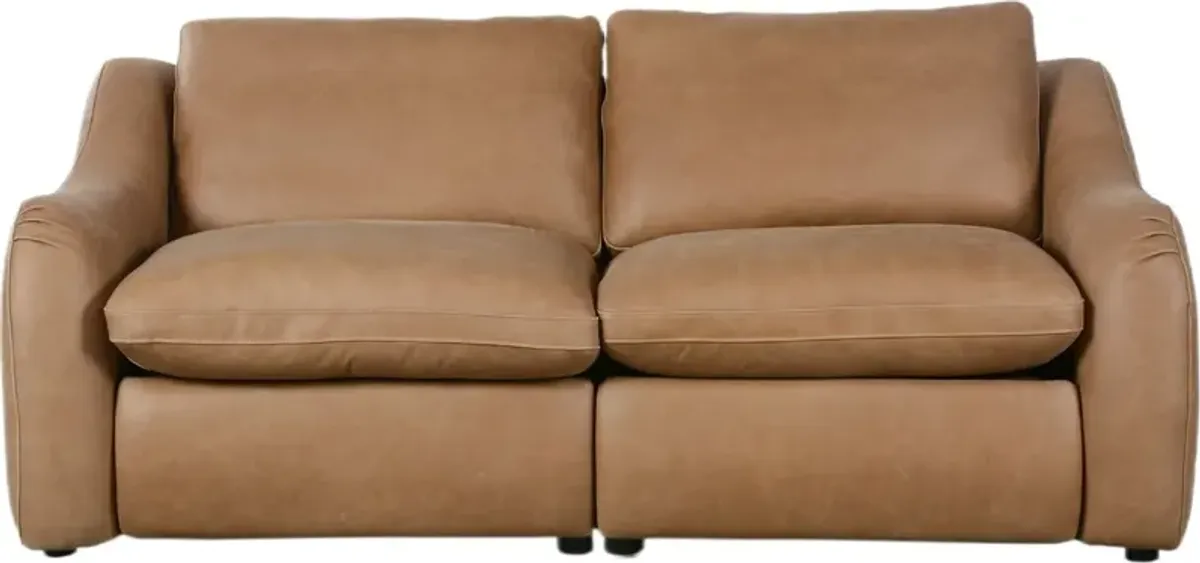 Santino Leather Power Recliner 2-Piece Sectional Sofa - Palermo Drift