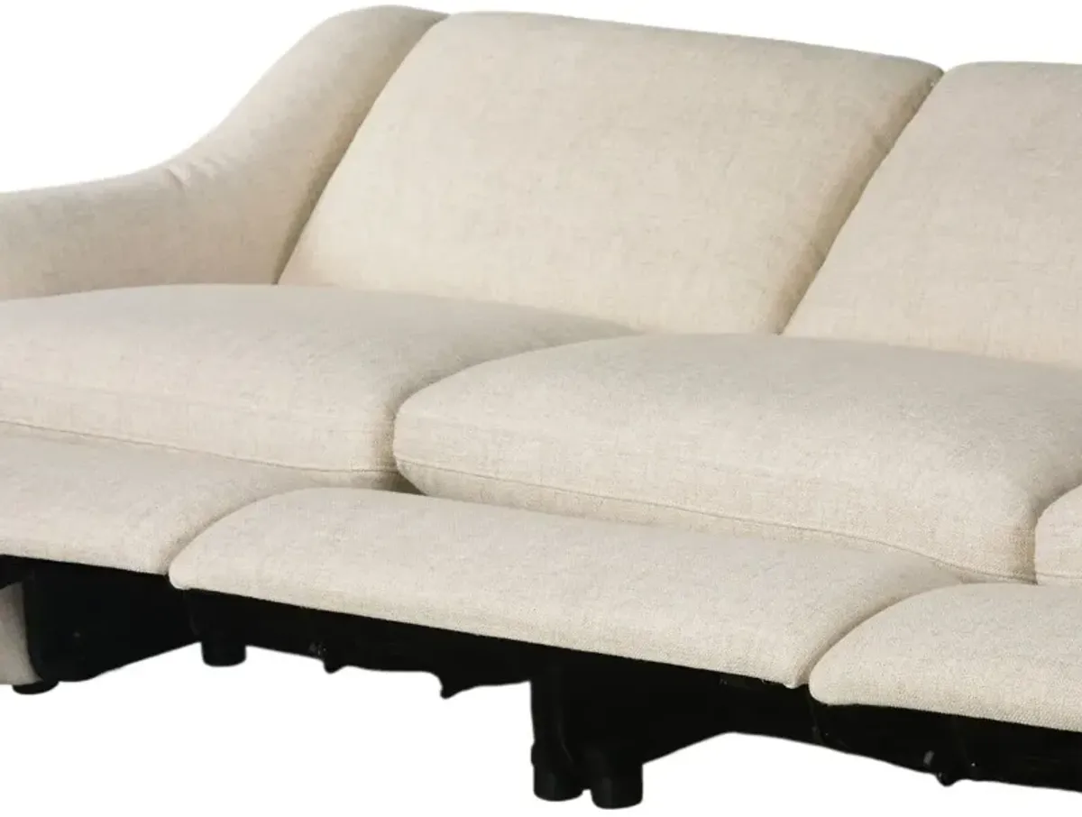 Santino Linen Power Recliner 3-Piece Sectional Sofa - Antigo Natural