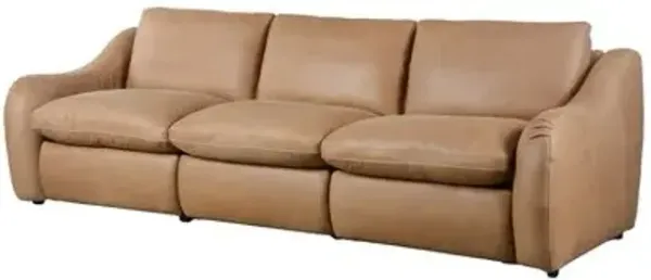 Santino Leather Power Recliner 3-Piece Sectional Sofa - Palermo Drift