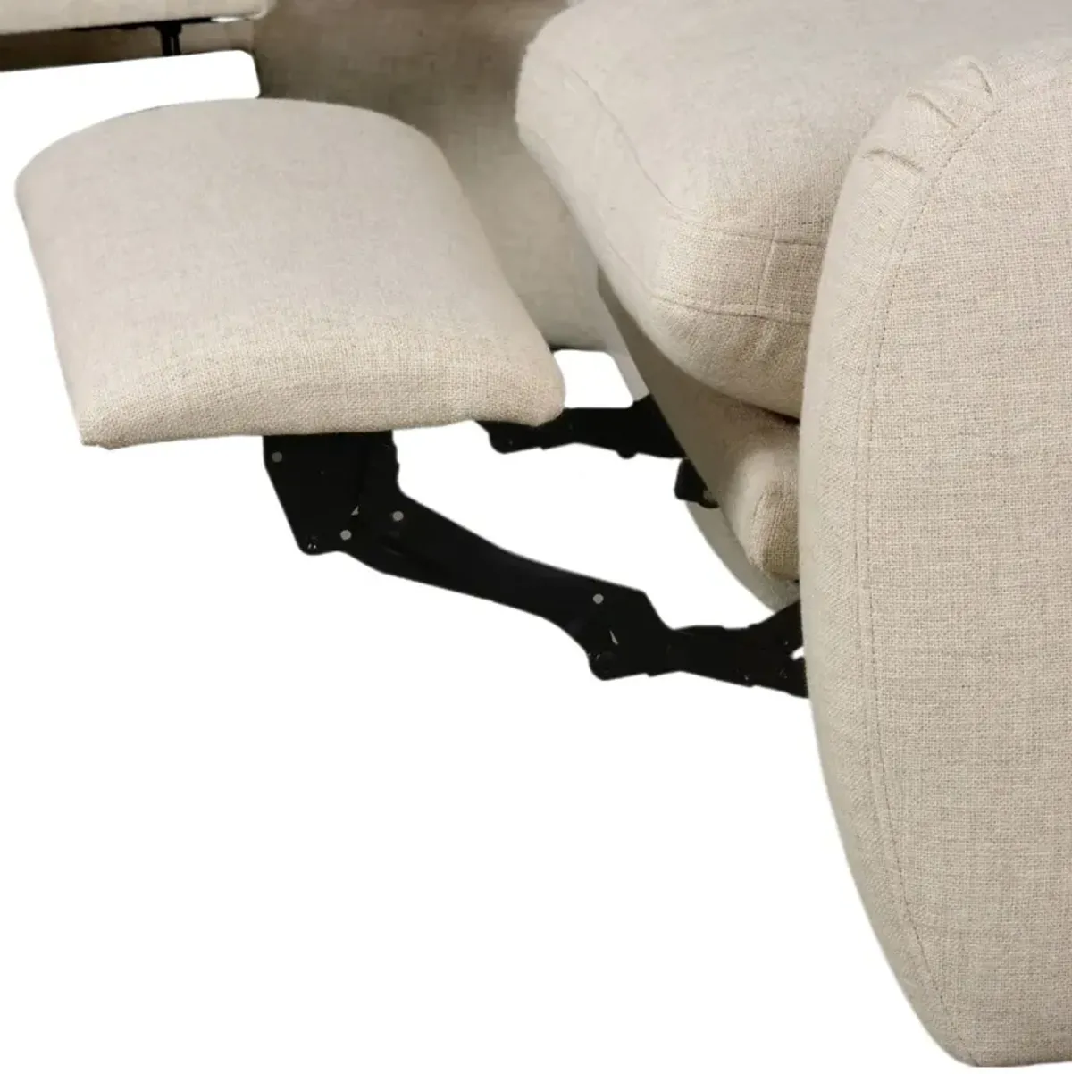 Santino Linen Power Recliner 5-Piece Sectional Sofa - Antigo Natural