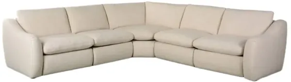 Santino Linen Power Recliner 5-Piece Sectional Sofa - Antigo Natural