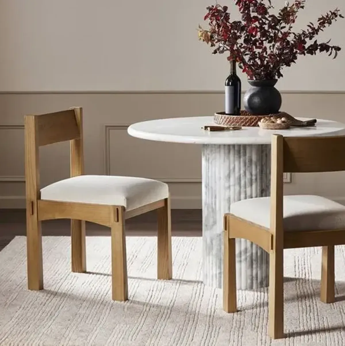 Samira Dining Chair - Antwerp Natural Linen - Beige