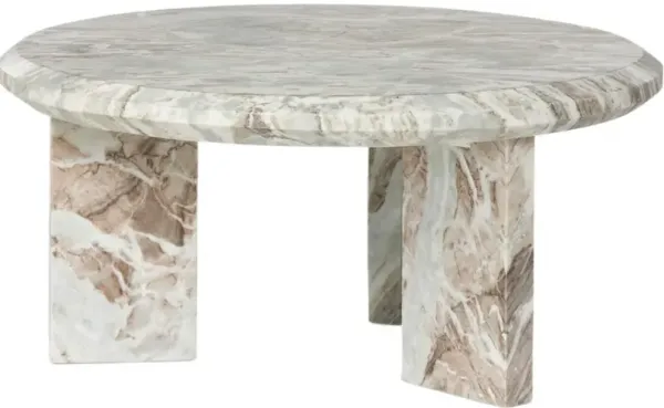 Sage Marble Nesting Coffee Table, Creamy Taupe