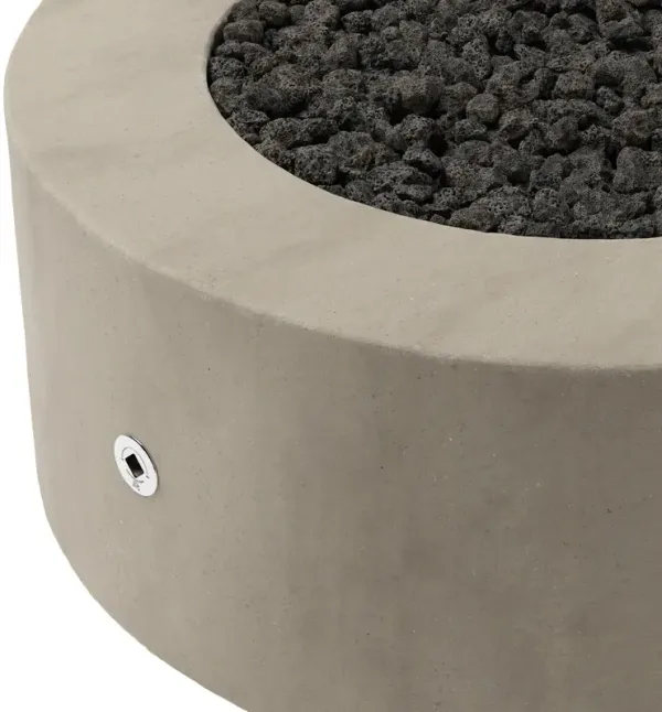 Rocco Outdoor Concrete Round Fire Table