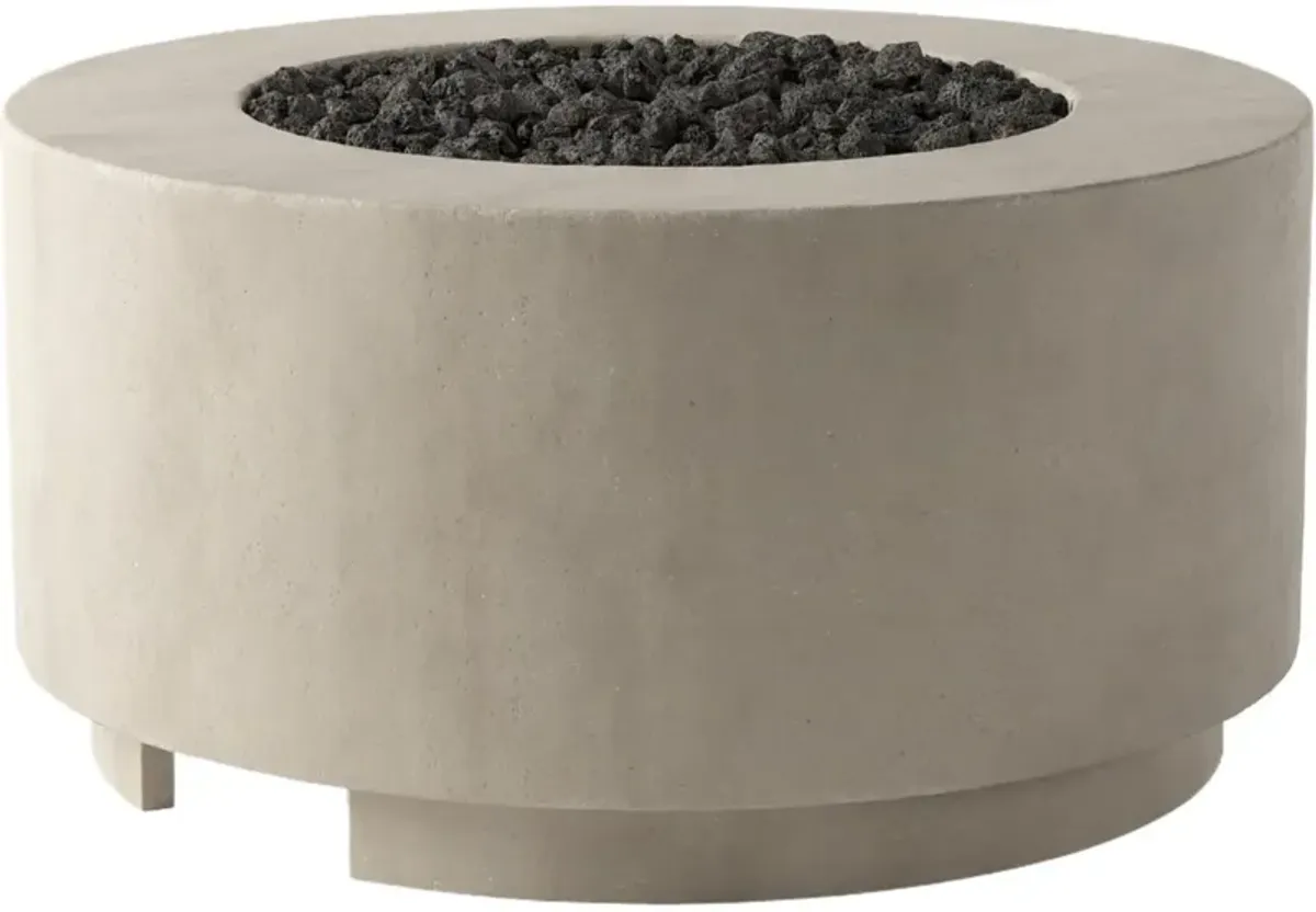 Rocco Outdoor Concrete Round Fire Table