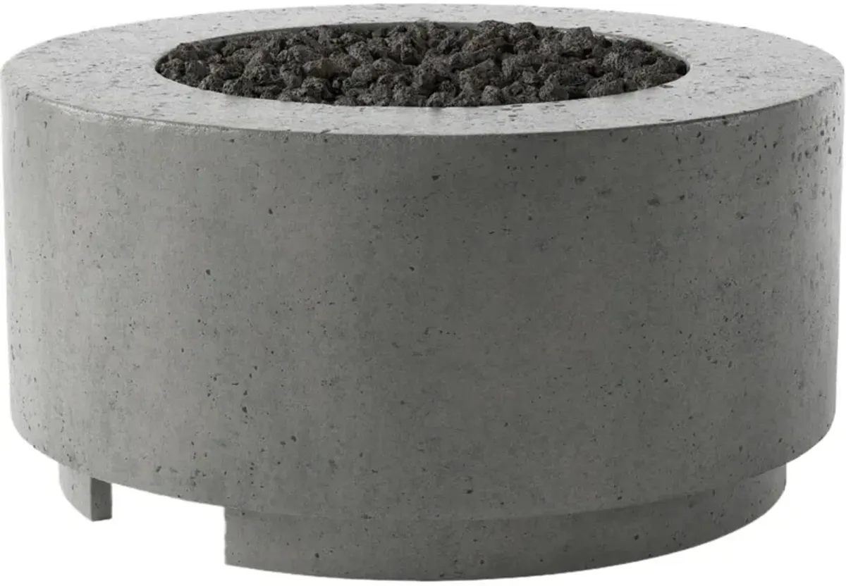 Rocco Outdoor Concrete Round Fire Table