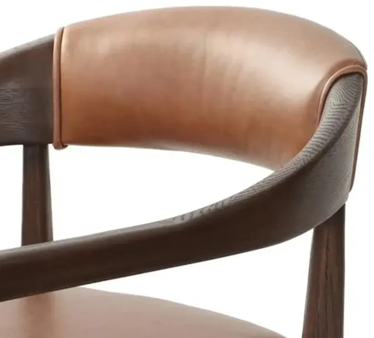 Roxanne Leather Dining Arm Chair - Sonoma Chestnut - Brown