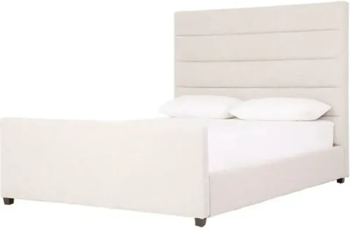 Rosalie Linen Bed - Ivory