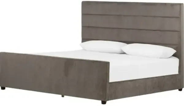 Rosalie Channel Tufted Bed - Sage Worn Velvet - Green