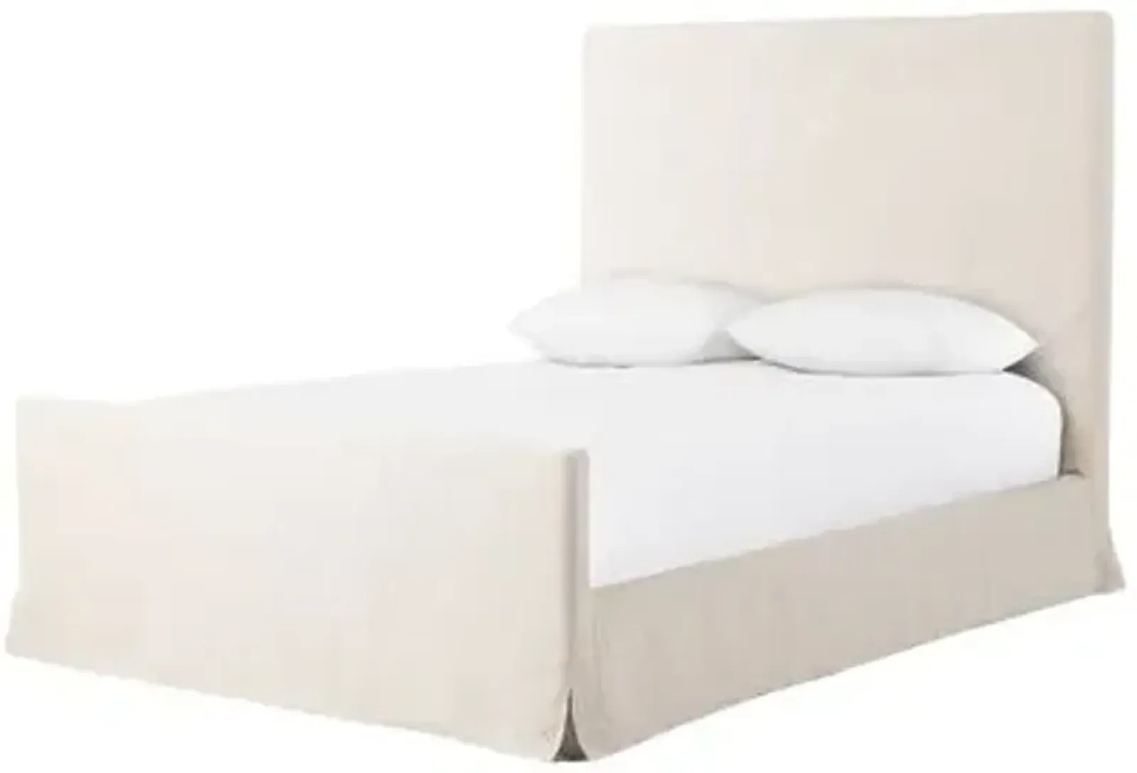 Rosalie Linen Slipcover Bed - Ivory